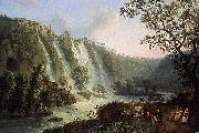 Jakob Philipp Hackert Villa of Maecenas and Waterfalls in Tivoli France oil painting artist